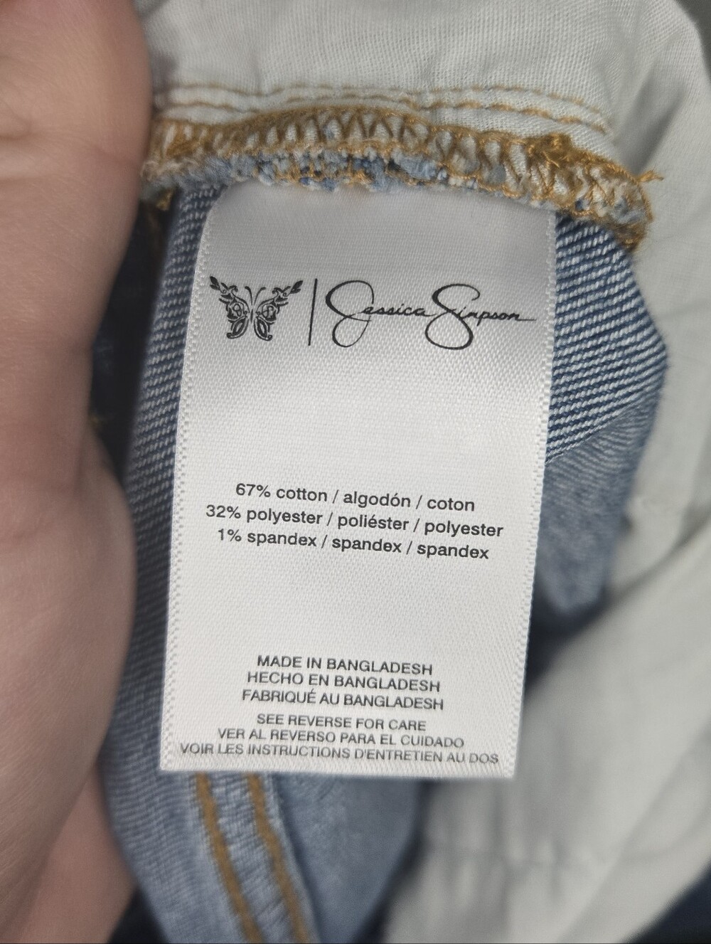 Jessica Simpson Dark Blue Zinnia Wide Leg Boyfriend Patchwork Jean Y2K Womens 12 - Picture 10 of 10